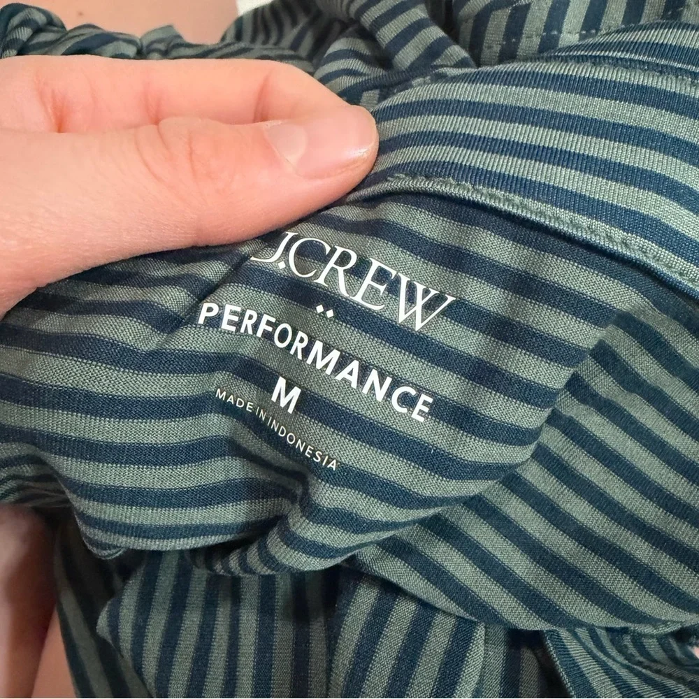 NWOT j crew Striped performance polo shirt nightfall blue